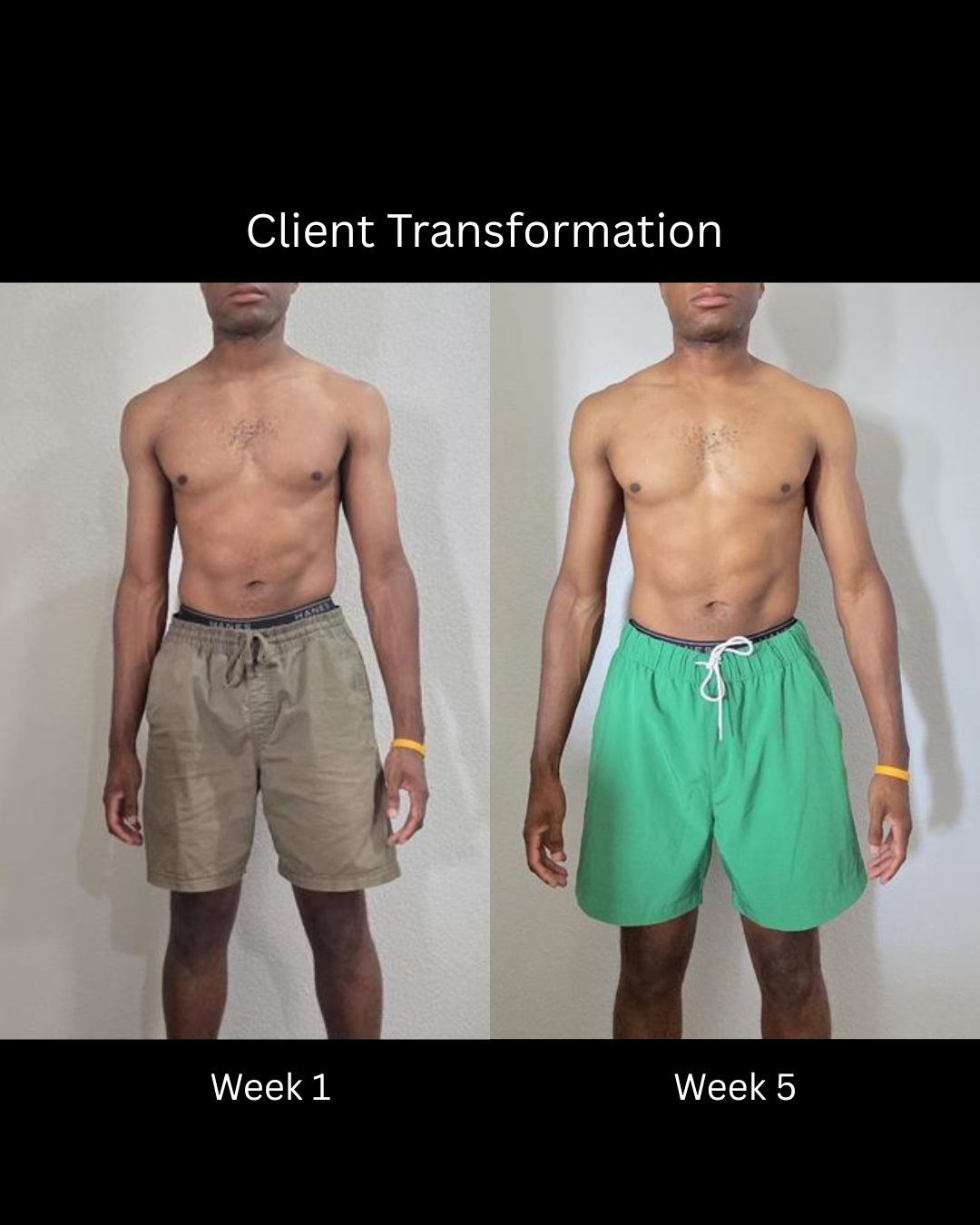 Client transformation week 1 to week 5