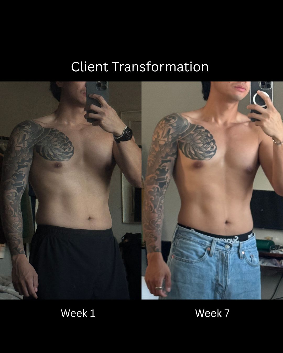 Client transformation week 1 to week 7